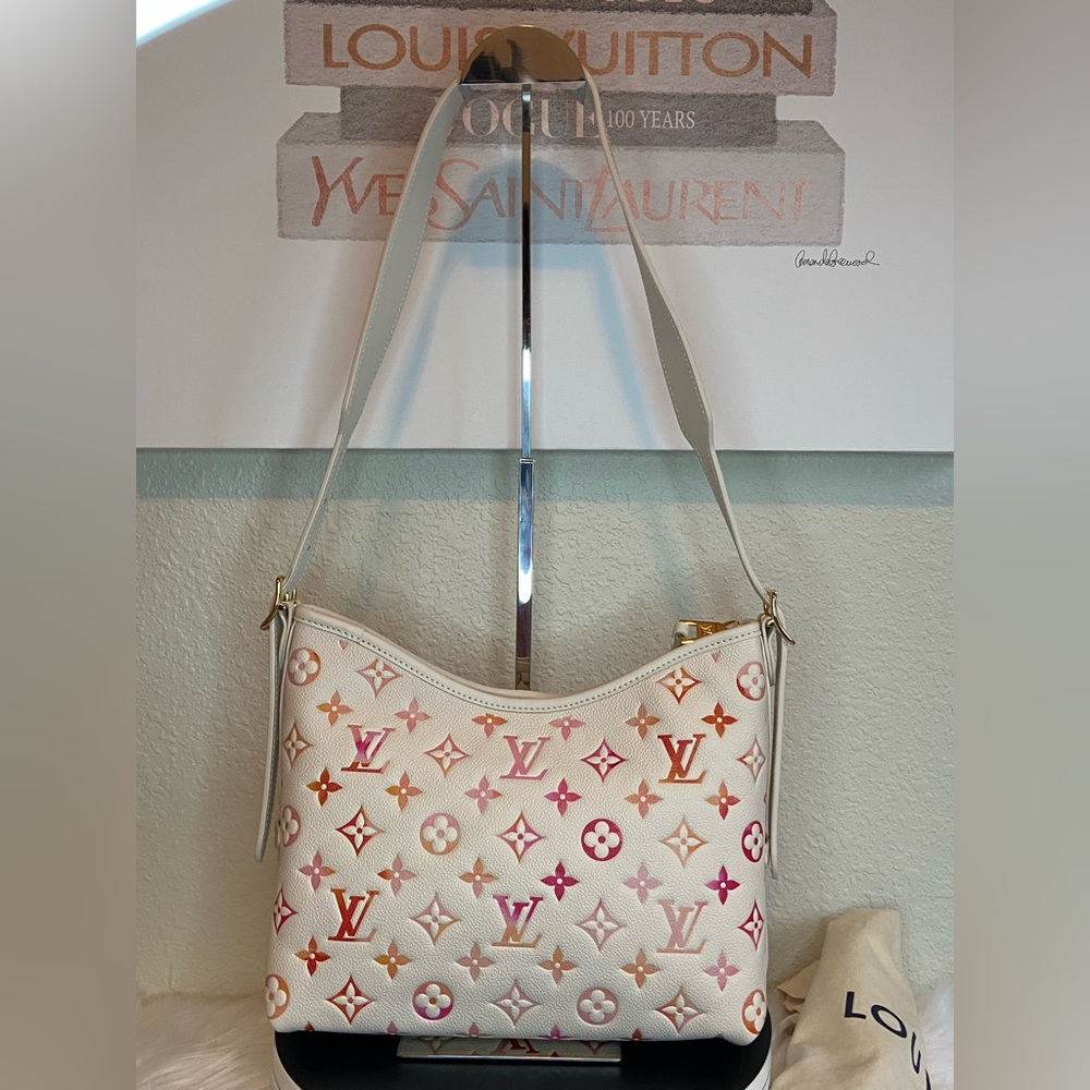 LV NWT LTD EDT LV By the Pool CarryAll PM Shoulder Bag in Sunrise Aquarelle, COA - Picture 3 of 12